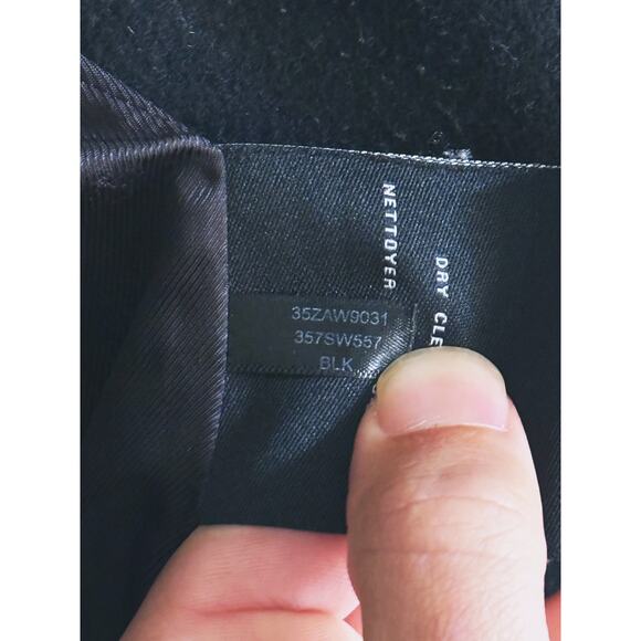 Cole Haan Wool Belted Wrap Peacoat Size 6 Black - Picture 13 of 14